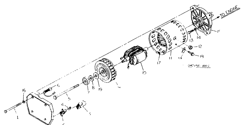 Generator No. 68372 Diagram and Parts List for 8752-2-G4050  Briggs and Stratton Generator
